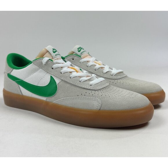Nike SB Heritage Vulc Mens White Lucky Green Shoes Skateboarding Loq CD5010-101 - Picture 2 of 10